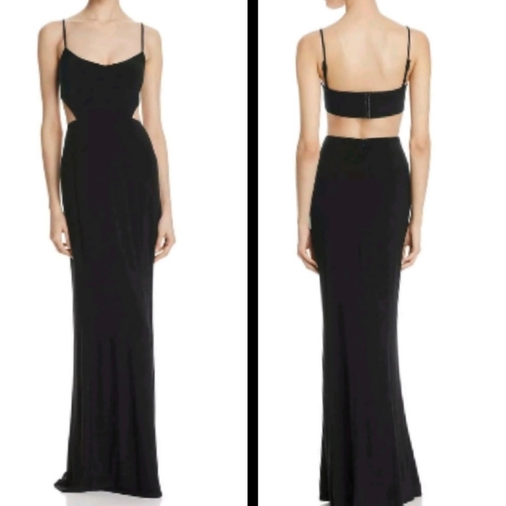 Laundry By Shelli Segal Black Spaghetti Strap Maxi Dress